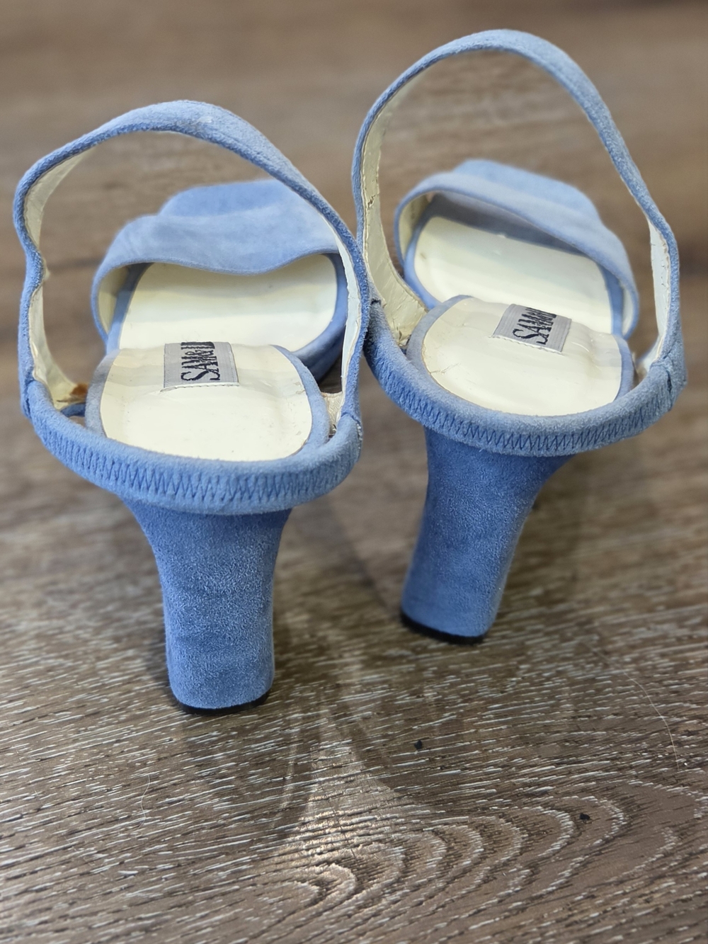 Sam & Libby Blue Suede Slingback Heels (Size 7) - Picture 4 of 8